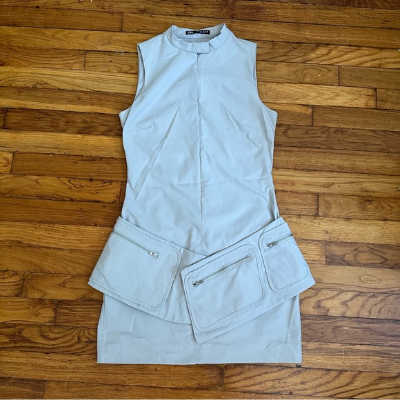 NWOT Zara Belted Shorted Dress with Pockets - Picture 3 of 5